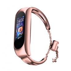 OEM - Metall Ersättningsarmband till Xiaomi Mi Band 6/5/4/3 - Rosa