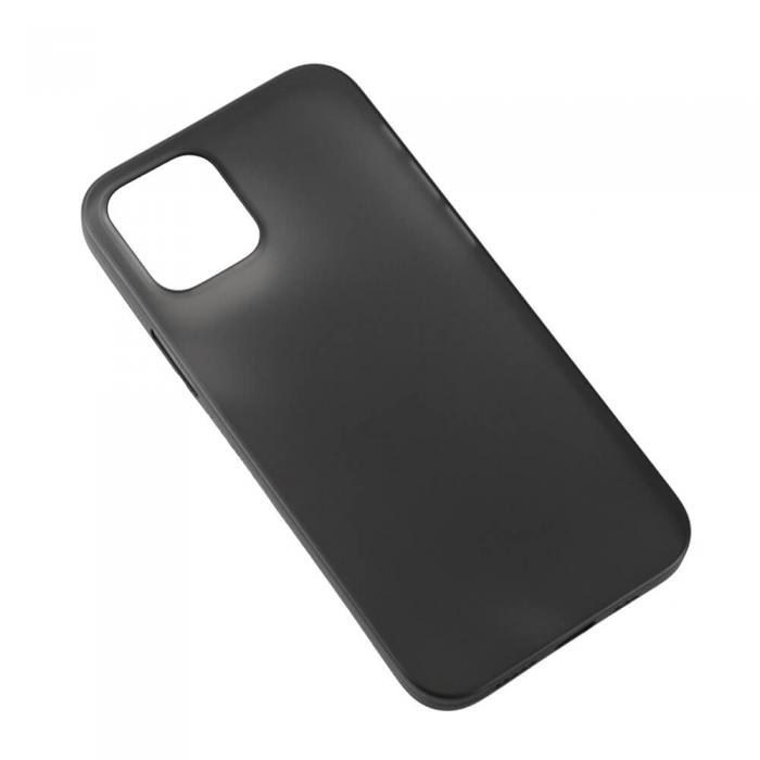 UTGATT5 - GEAR Mobilskal Ultraslim Svart Semitransparent iPhone 12 & 12 Pro