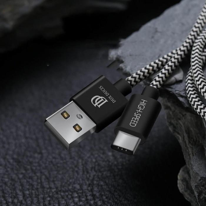 UTGATT5 - Dux Ducis K-ONE Series USB / USB-C Kabel 2.1A 3M Svart