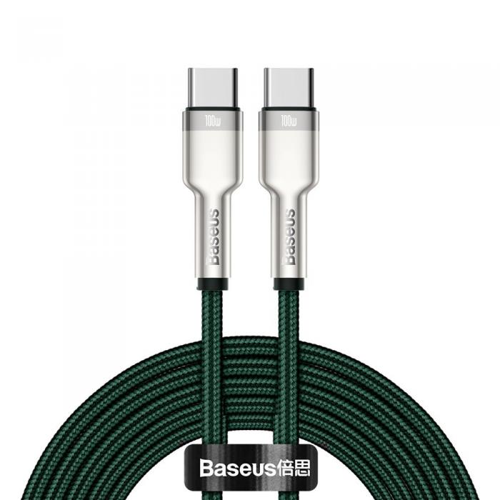 BASEUS - Baseus Cafule USB-C - USB-C Kabel 100 W 2m - Grn
