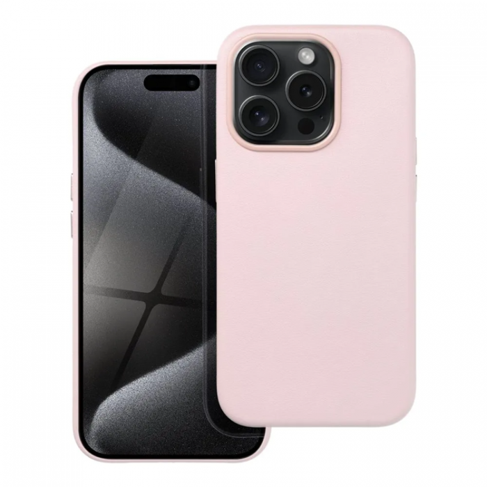 A-One Brand - iPhone 15 Pro Mobilskal Magsafe Lder - Rosa