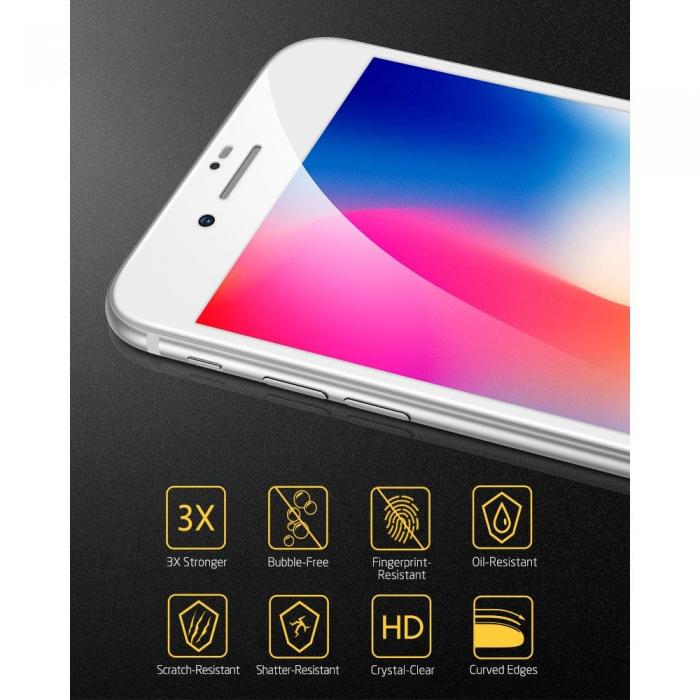 UTGATT5 - ESR Hrdat Glas Screen Shield 3D iPhone 7/8/SE 2020 White
