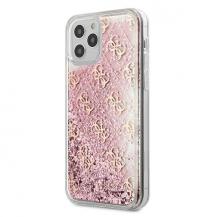 Guess - Guess Skal iPhone 12 & 12 Pro Liquid Glitter - Rosa