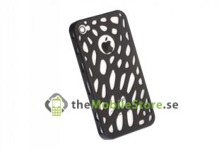 A-One Brand - Perforated Baksideskal till iPhone 4S/4 (Svart )