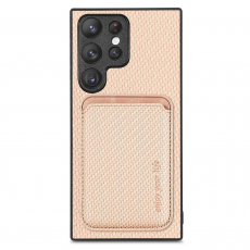 A-One Brand - Galaxy S23 Ultra Skal Korthållare Detachable - Sand Rosa