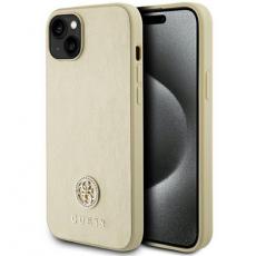 Guess - Guess iPhone 15 Plus Mobilskal Strass Metal Logo - Guld