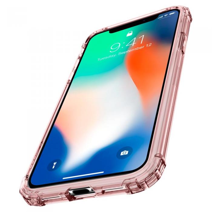 UTGATT4 - Spigen Crystal Shell Skal till iPhone XS / X - Rose Crystal