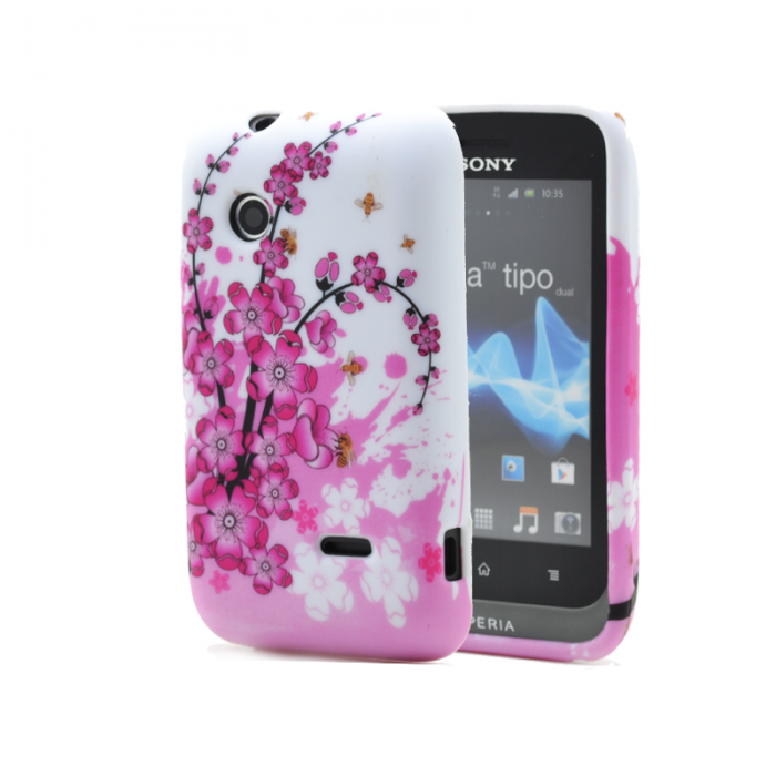 UTGATT5 - FlexiCase Skal till Sony Xperia Tipo ST21i - Sommar Rosa