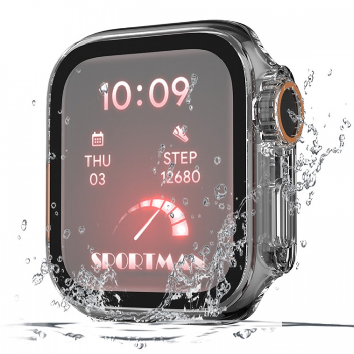 A-One Brand - Apple Watch 7/8 (45mm) Frvandla Utseendet till Apple Watch Ultra - Clear