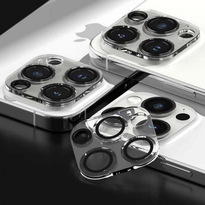 Ringke - [2-Pack] Ringke iPhone 15 Pro Max Kameralinsskydd i Hrdat Glas - Svart