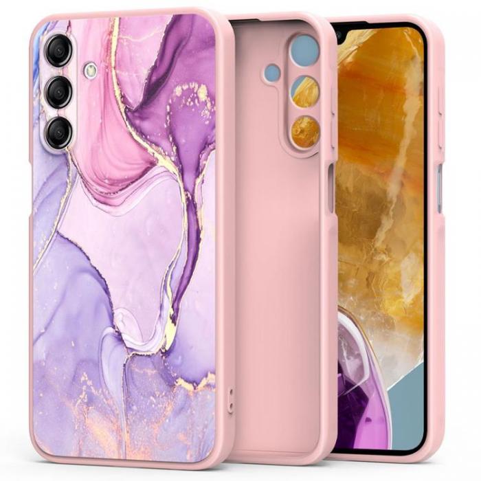 Tech-Protect - Tech-Protect Galaxy M15 Mobilskal Icon - Marble Rosa