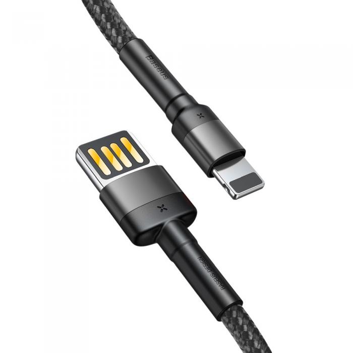 UTGATT1 - BASEUS kabel Cafule till iPhone Lightning 2,4A 1M Gr+Svart