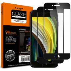 Spigen - Spigen 2-Pack Fc Härdat Glas Skärmskydd iPhone 7/8/SE (2020/2022) - Svart
