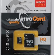 OEM - Imro 128GB microSDHC minneskort klass 10 UHS-I med adapter
