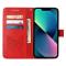 A-One Brand - iPhone 14 Pro Plnboksfodral Butterfly Flower Imprinted - Rd