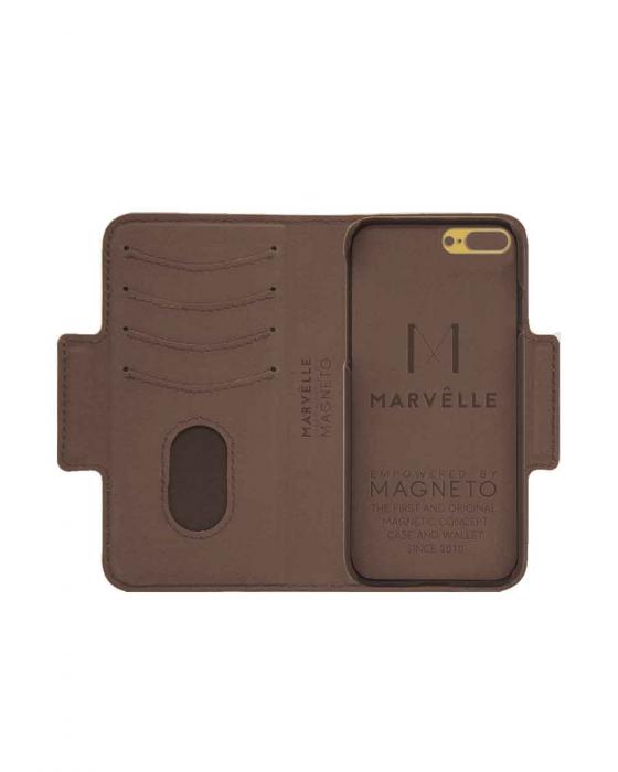 UTGATT4 - Marvlle N305 Plnboksfodral iPhone 7/8 Plus - LIGHT BROWN