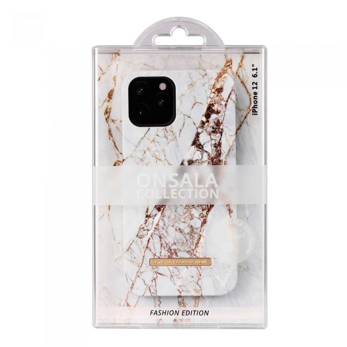 Onsala Collection - Onsala Mobilskal Soft White Rhino Marble iPhone 12 & 12 Pro