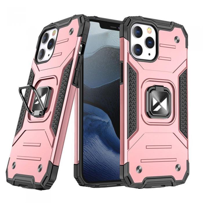 Wozinsky - Wozinsky Ring Kickstand Tough Skal iPhone 13 Pro Max - Rosa Guld