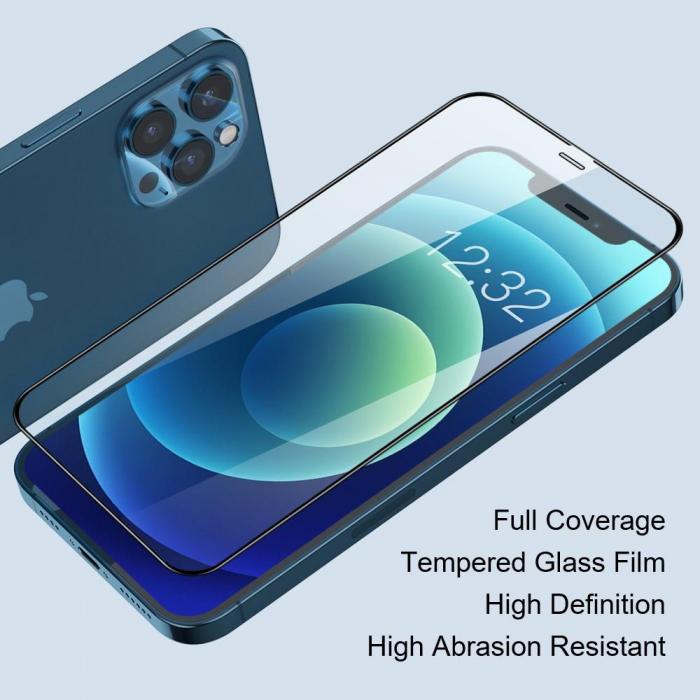 A-One Brand - [1-PACK] Hrdat Glas Skrmskydd iPhone 12 Pro Max - Svart