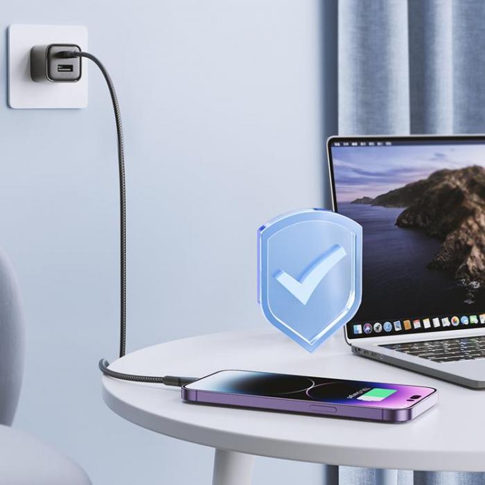 Joyroom - Joyroom Surpass USB-C till Lightning kabel 20W 3m - Svart