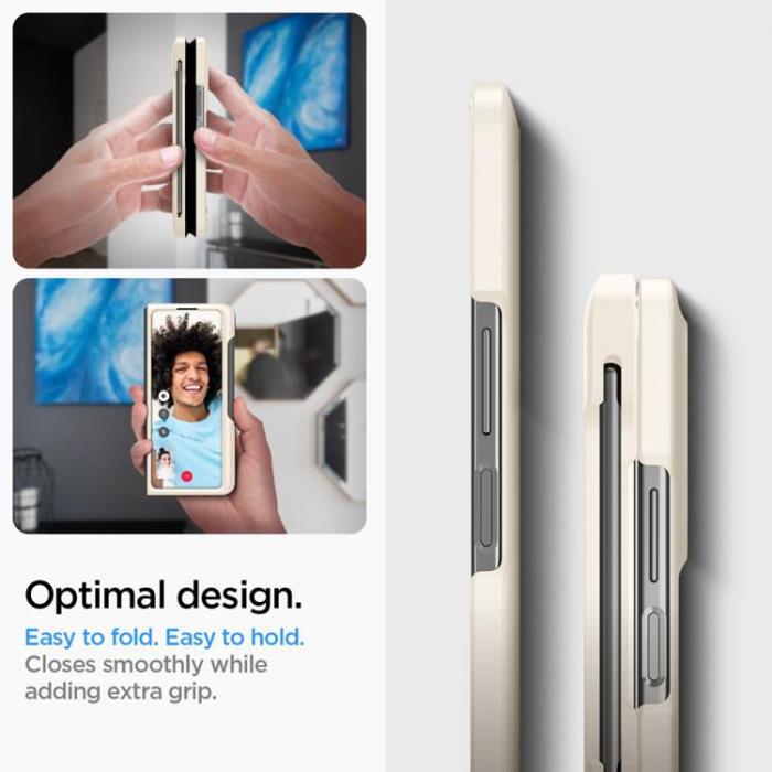 Spigen - Spigen Galaxy Z Fold 5 Mobilskal Thin Fit Pen - Rosa