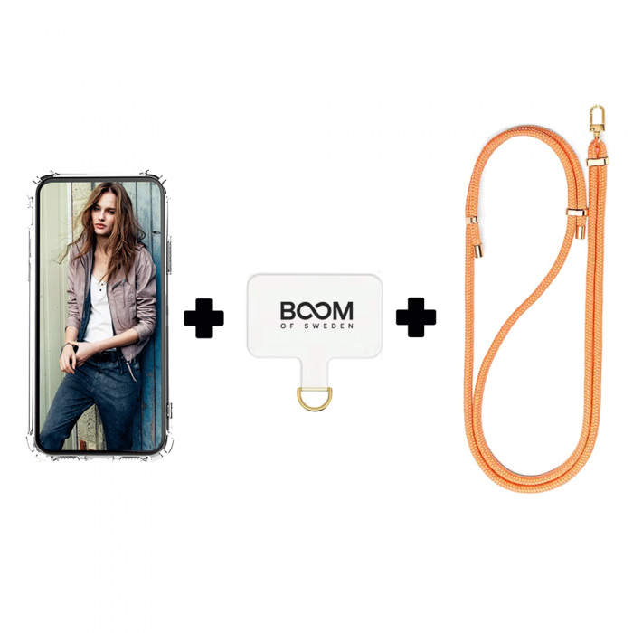 Boom of Sweden - Boom Oneplus 8 Pro Skal med Halsband - Orange