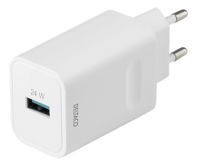 Deltaco - DELTACO - USB-A väggladdare med snabbladdning 24W