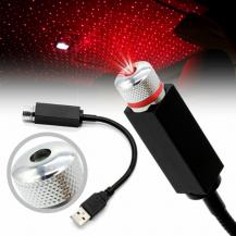 A-One Brand - Galaxy Lights - USB Stjärnprojector till Bilen - Röd
