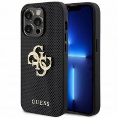 Guess - Guess iPhone 15 Mobilskal Perforated 4G Glitter Logo - Svart