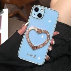 A-One Brand - iPhone 14 Skal Heart Kickstand - Blå