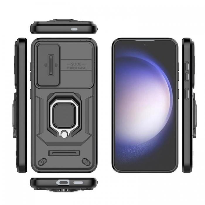 A-One Brand - Galaxy S24 Plus Mobilskal Ringhllare Kickstand - Svart