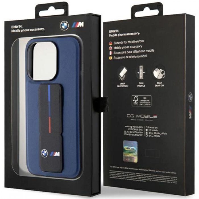 BMW - BMW iPhone 15 Pro Mobilskal M Grip Stand Bicolor