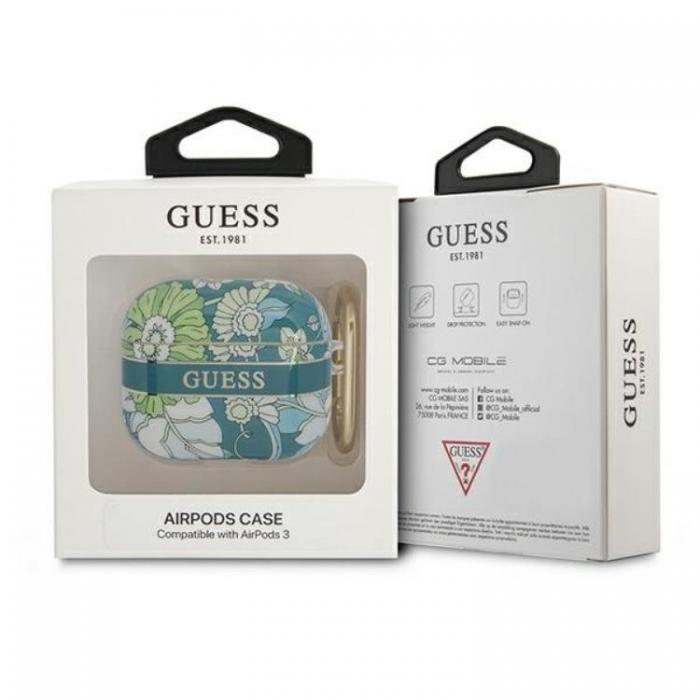 Guess - Guess AirPods 3 Skal Flower Strap - Grn