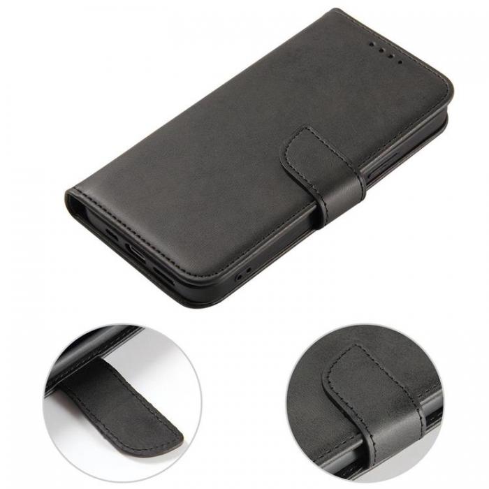 Ruhtel - Magnet Elegant Kickstand Fodral iPhone 13 Pro Max - Svart