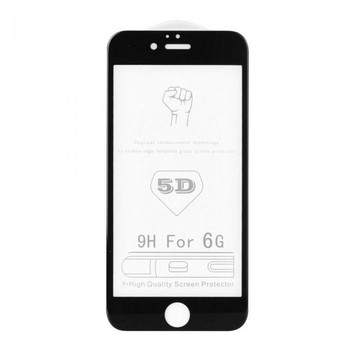 UTGATT1 - 5D Full Glue Hrdat Glas till iPhone 6G/6S Svart