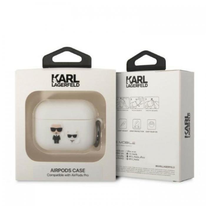 KARL LAGERFELD - Karl Lagerfeld Airpods Pro Skal Karl & Choupette - Vit