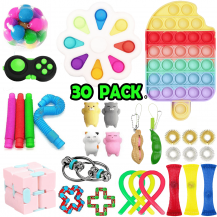 Fidget Toys - 30 Pack Fidget Toy Set Pop it Sensory Toy för Vuxna & Barn (O)