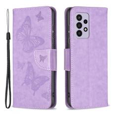 A-One Brand - Butterfly Imprinted Plånboksfodral Galaxy A33 5G - Lila