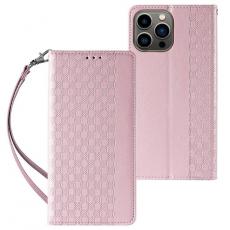 A-One Brand - iPhone 13 Pro Plånboksfodral Magnet Strap - Rosa