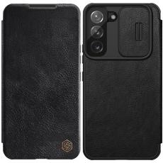 Nillkin - Nillkin Galaxy S22 Plus Plånboksfodral Qin Läder Pro Holster Flip - Svart