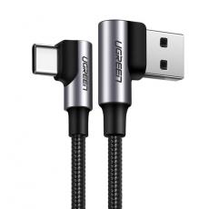 Ugreen - Ugreen Angle USB-A till USB-C Kabel 0.5 m - Grå