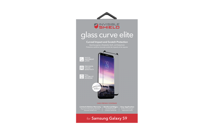 UTGATT4 - Invisibleshield Case friendly Curved Hrdat Glas till Samsung Galxy S9