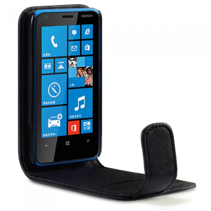 UTGATT4 - Flipfodral till Nokia Lumia 620 (Svart)