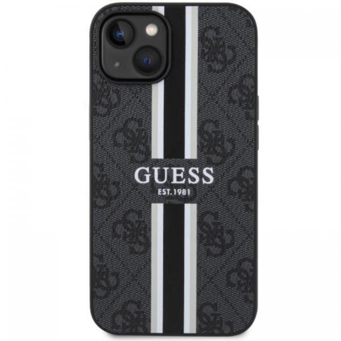 Guess - Guess iPhone 14 Mobilskal MagSafe 4G Printed Stripes - Svart