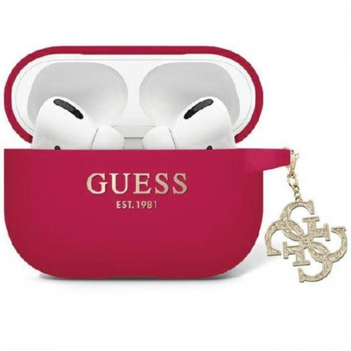 Guess - Guess AirPods Pro 2 Skal Liquid Silikon Glitter Triangle Charm