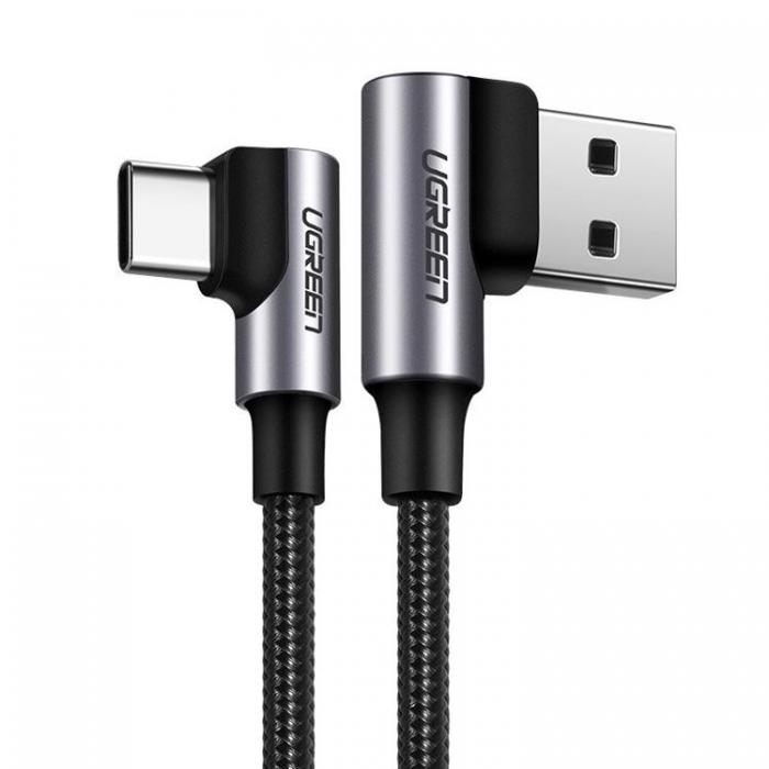 Ugreen - Ugreen Angle USB-A till USB-C Kabel 0.5 m - Gr