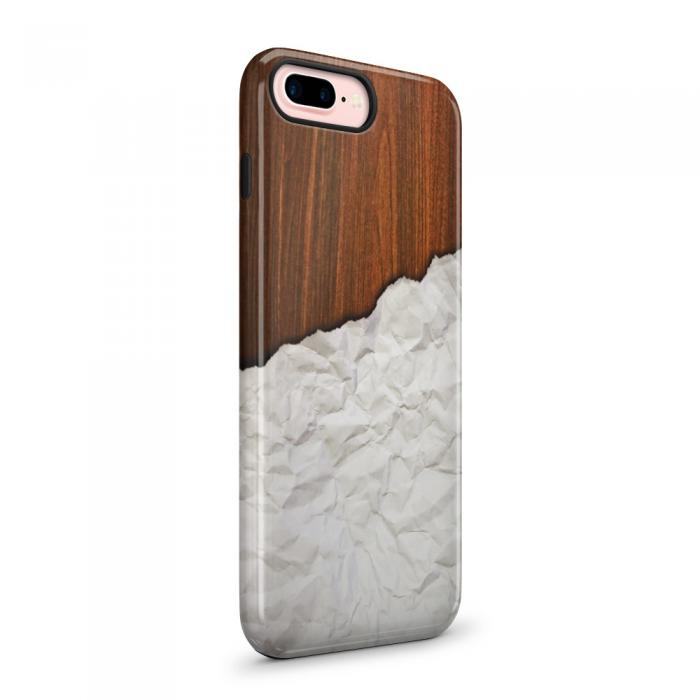 UTGATT5 - Tough mobilskal till Apple iPhone 7/8 Plus - Wooden Crumbled Paper B