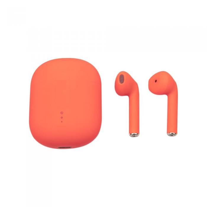 TelForceOne - Setty Bluetooth TWS Hrlurar med Laddningsvska Orange