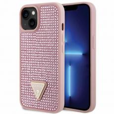 Guess - Guess iPhone 14 Plus Mobilskal Rhinestone Triangle - Rosa