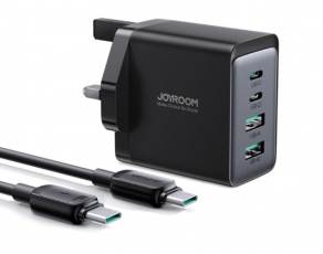 Joyroom - Joyroom Väggladdare USB-A/USB-C med USB-C Kabel - Svart